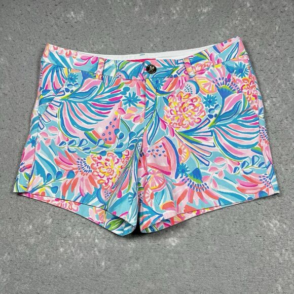 Lilly Pulitzer Shorts Womens Size 4 Tropical Punch Knit Callahan Fruit Pattern - Picture 1 of 12